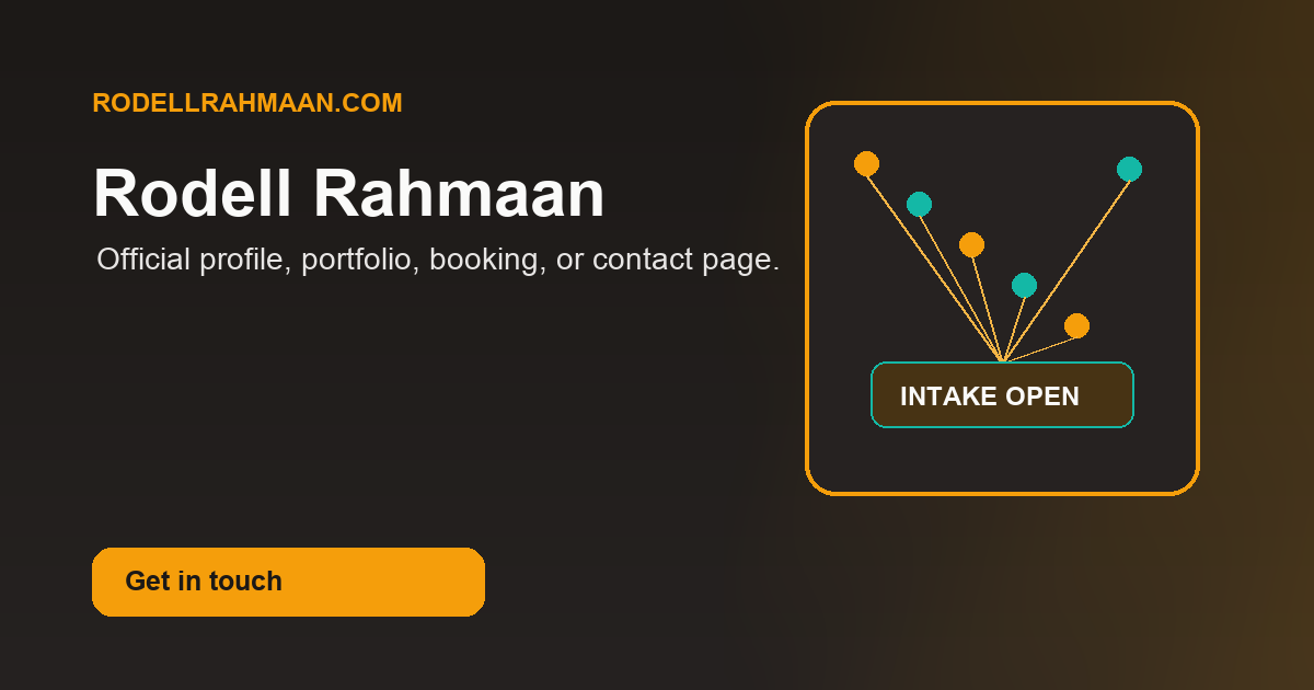 Rodell Rahmaan launch card